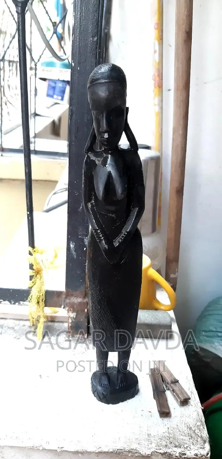 Wooden Carved Maasai Statues - 5 PCS