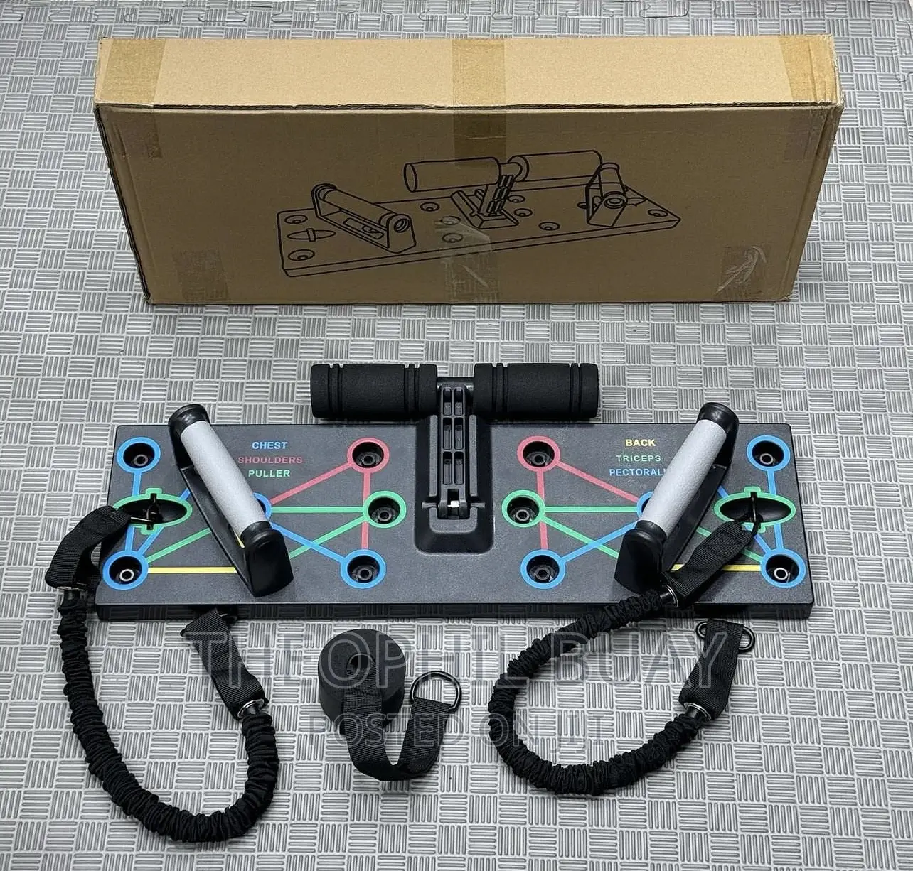 Push Up Board With Resistance Band and Sit Up Lock