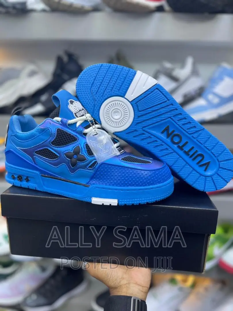 Mens Sneakers Louis Vuitton Blue Original