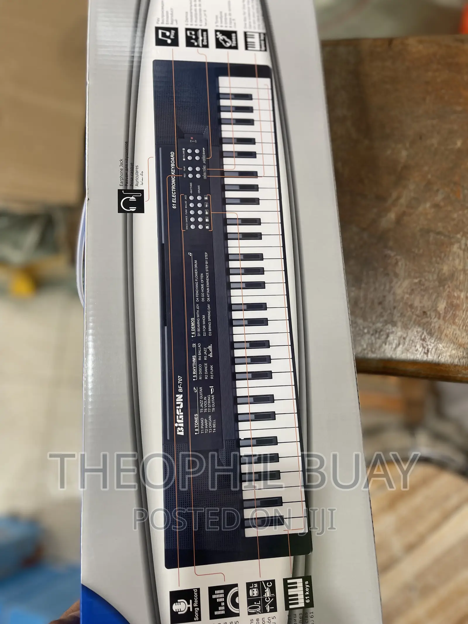 Piano 61keys With Microphone For Kids Learning