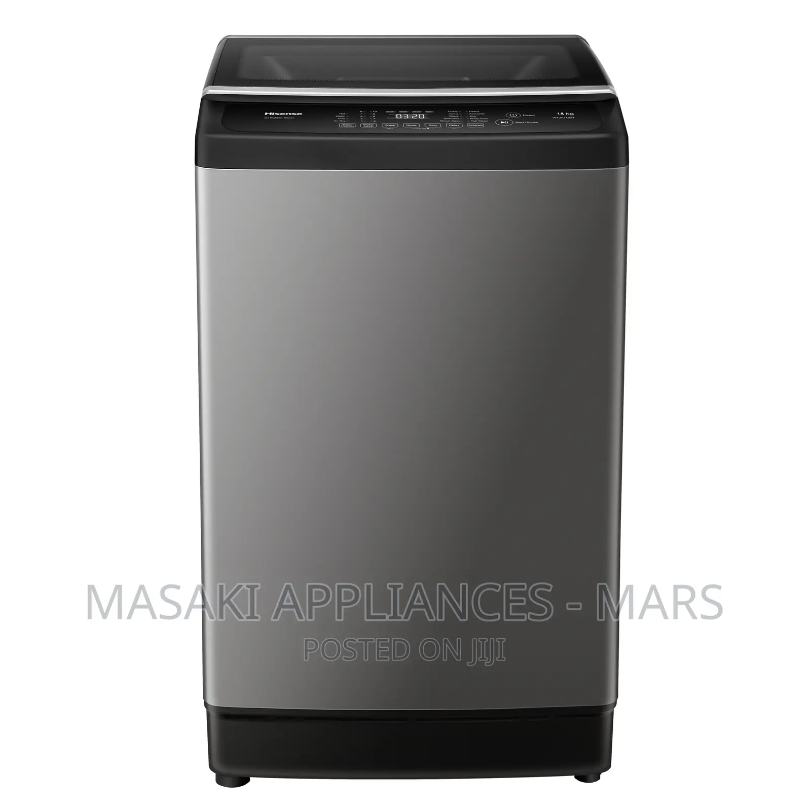 Hisense Wtja1402t 14kg Top Load Washing Machine Grey Silver