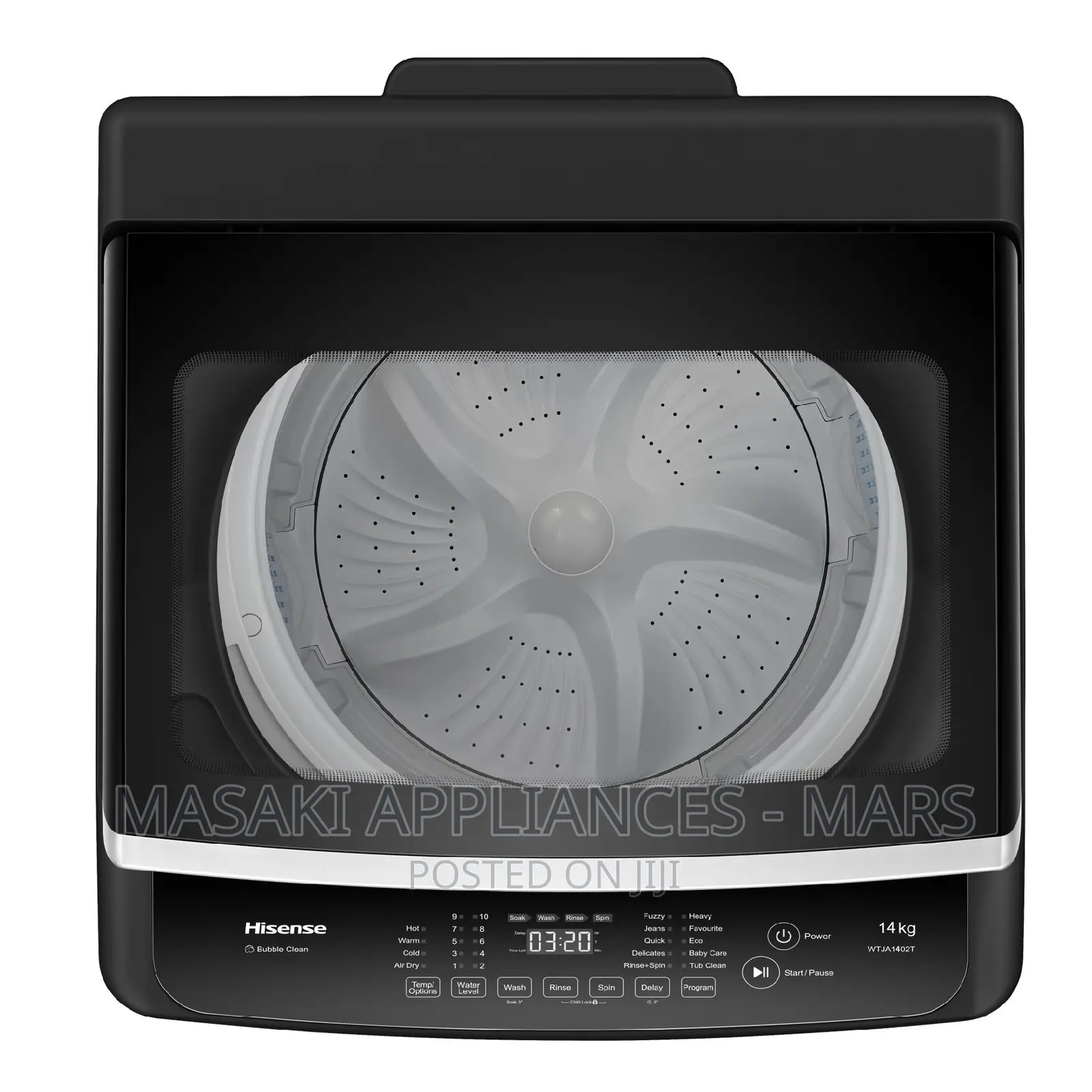 Hisense Wtja1402t 14kg Top Load Washing Machine Grey Silver