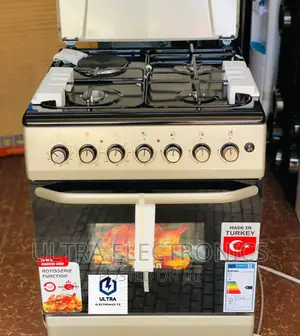EURON Cooker Yenye Plate 3 Za Gas , Plate 1 Ya Umeme Na Oven
