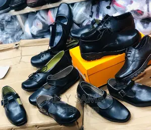 Girls School Shoes Black Full Original