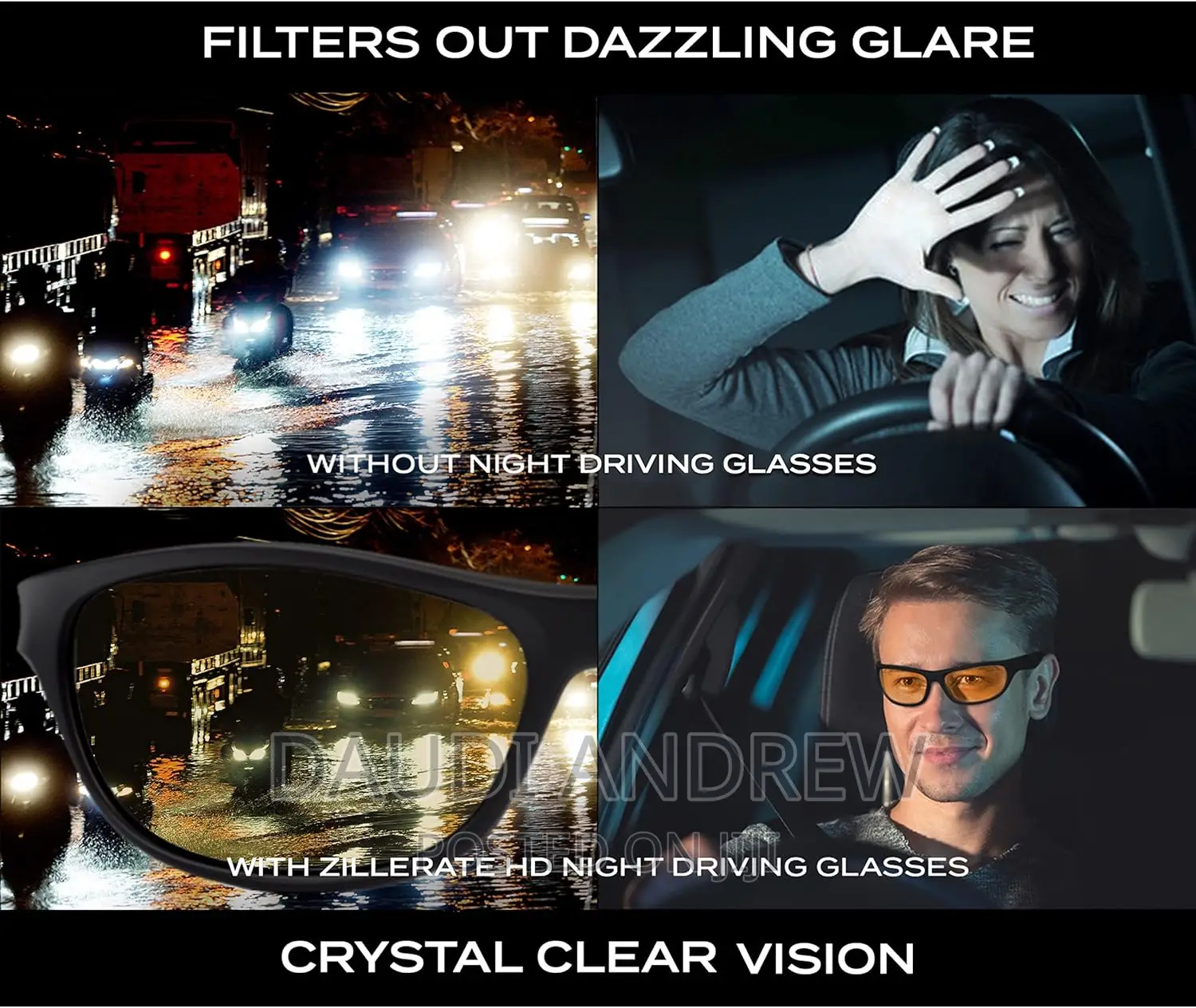 Night Driving Glasses Anti Glare Hd Night Vision Glasses For