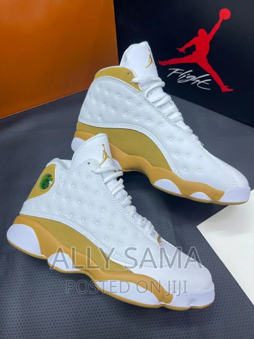 Mens Sneakers Airjordan White Gold