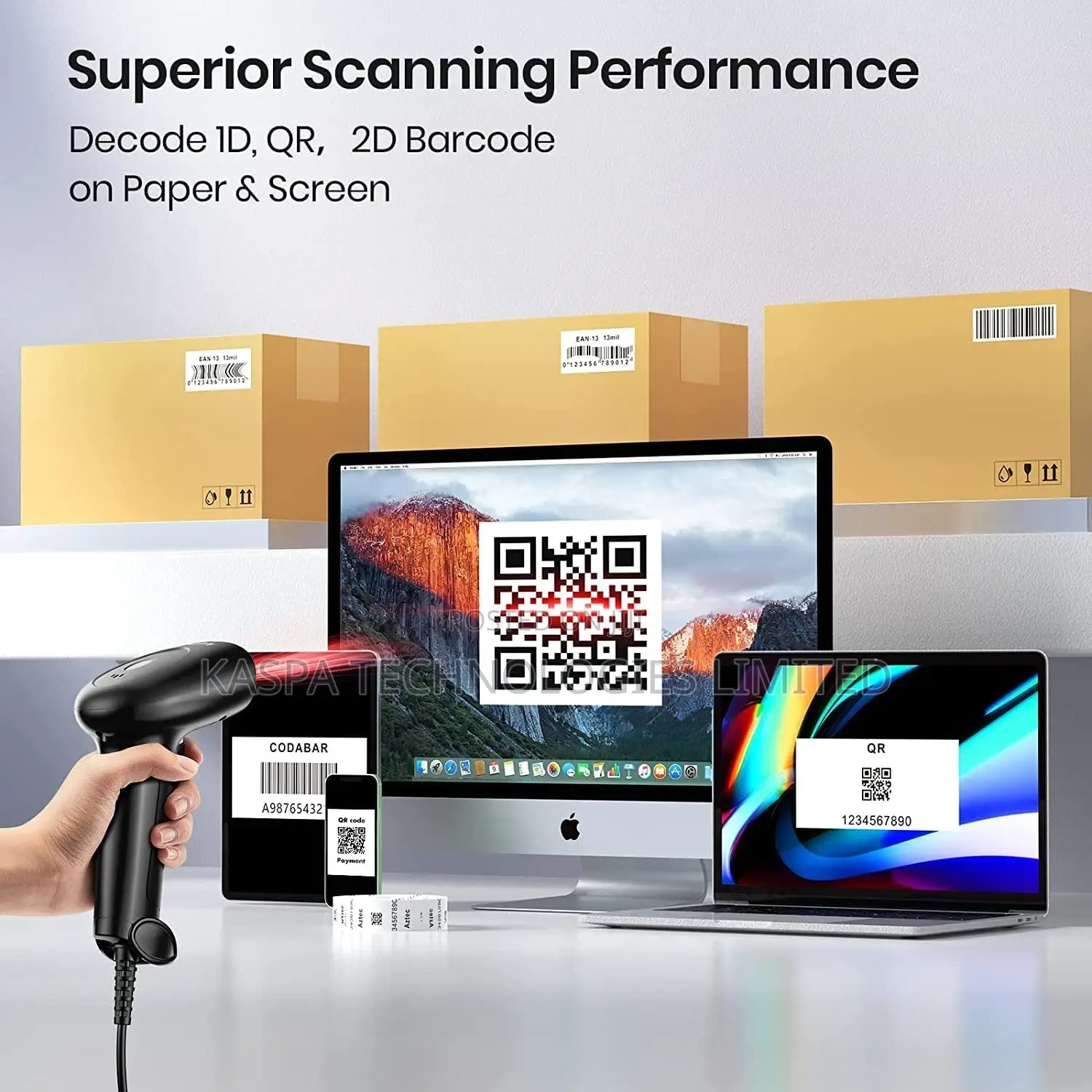 2D Wired Barcode Scanner