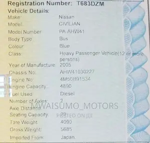 Nissan Civilian 2005 Grey