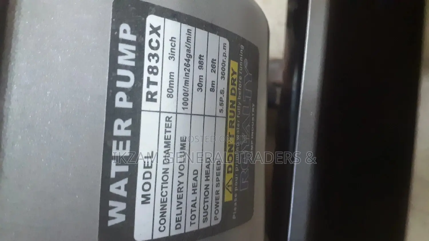 Water Pump 3" Gasoline