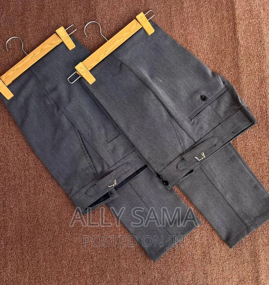 Mens Trousers Gray Material Cotton Original