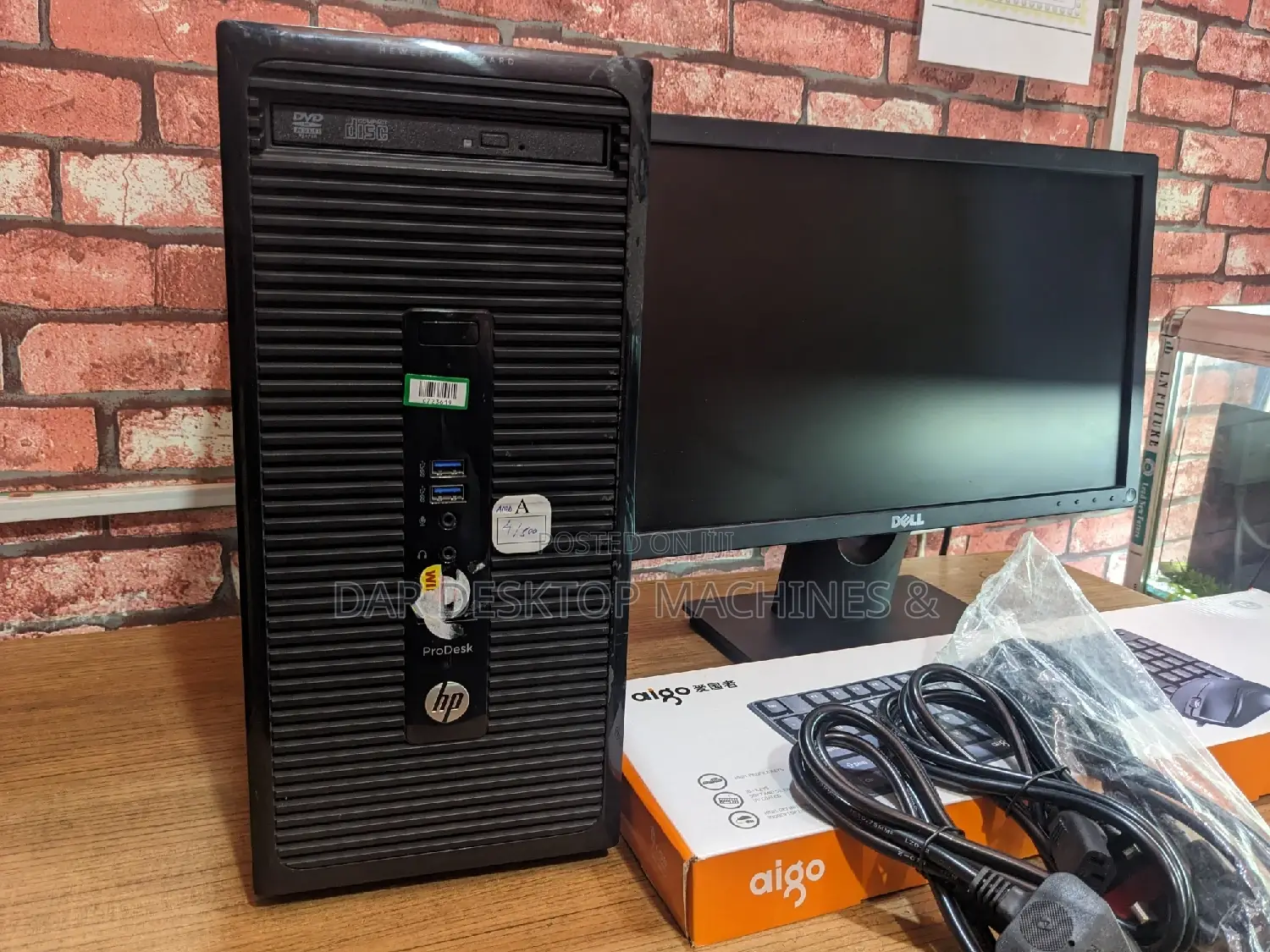 Desktop Computer HP 4GB AMD A4 HDD+SSD 500GB