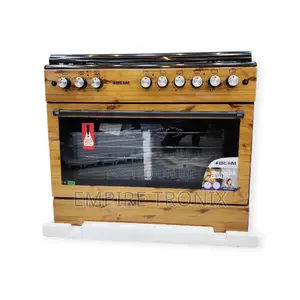 BRUHM Free Standing Gas Cooker BGC-9642TN Wooden Finish