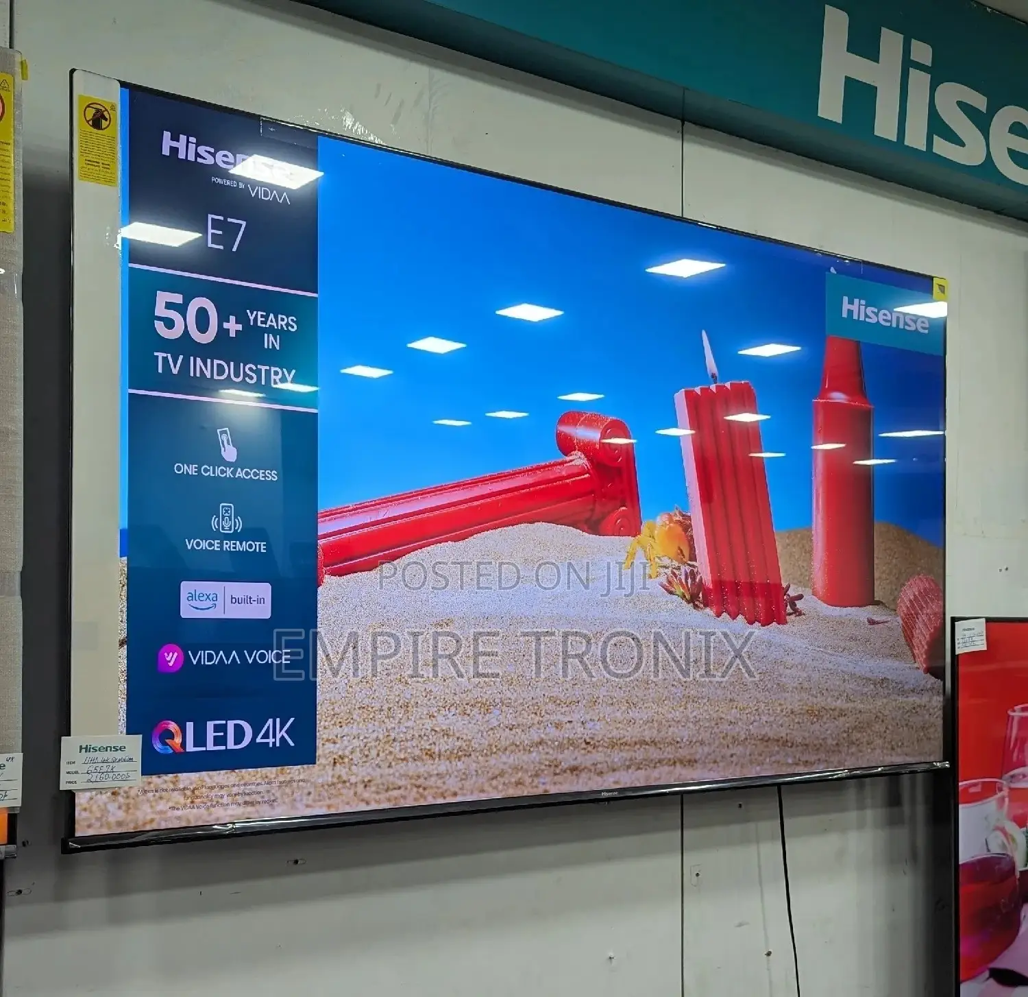 Hisense 65 Inch Smart Qled TV 65E7K PRO