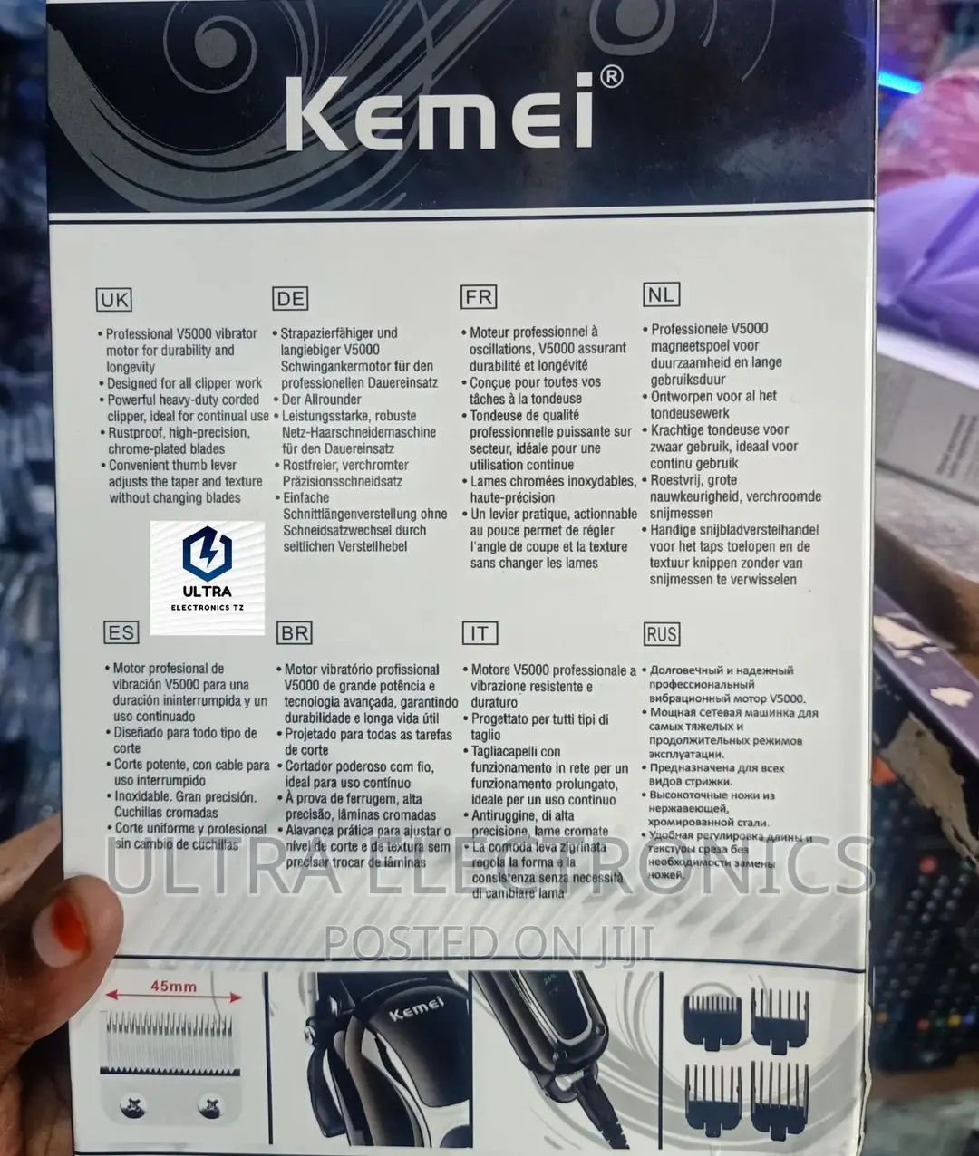 KEMEI Professional Wireless Hair Clipper Yenye Watts 5