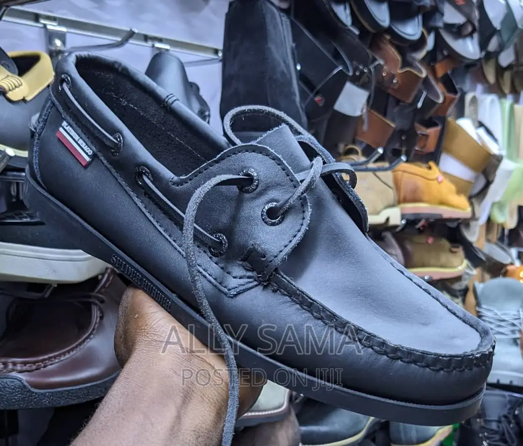 Sebago Black Full Material Leather