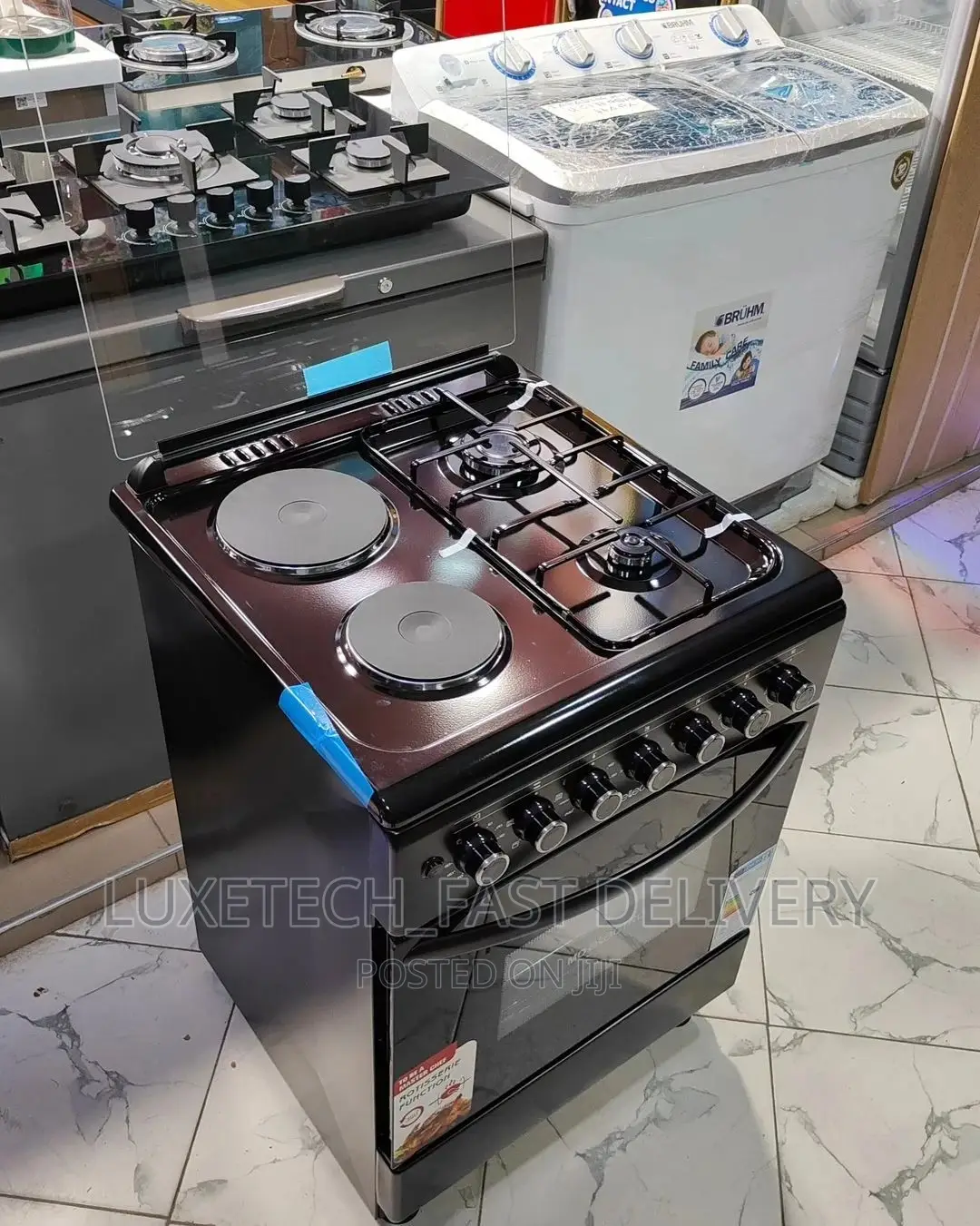 Mo Electro Cooker 2 Gas 2 Electric Plates With Oven 60×60