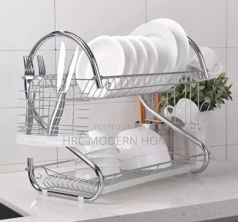 2-Tier S-Curve Stainless Steel Dish Rack
