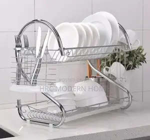 2-Tier S-Curve Stainless Steel Dish Rack
