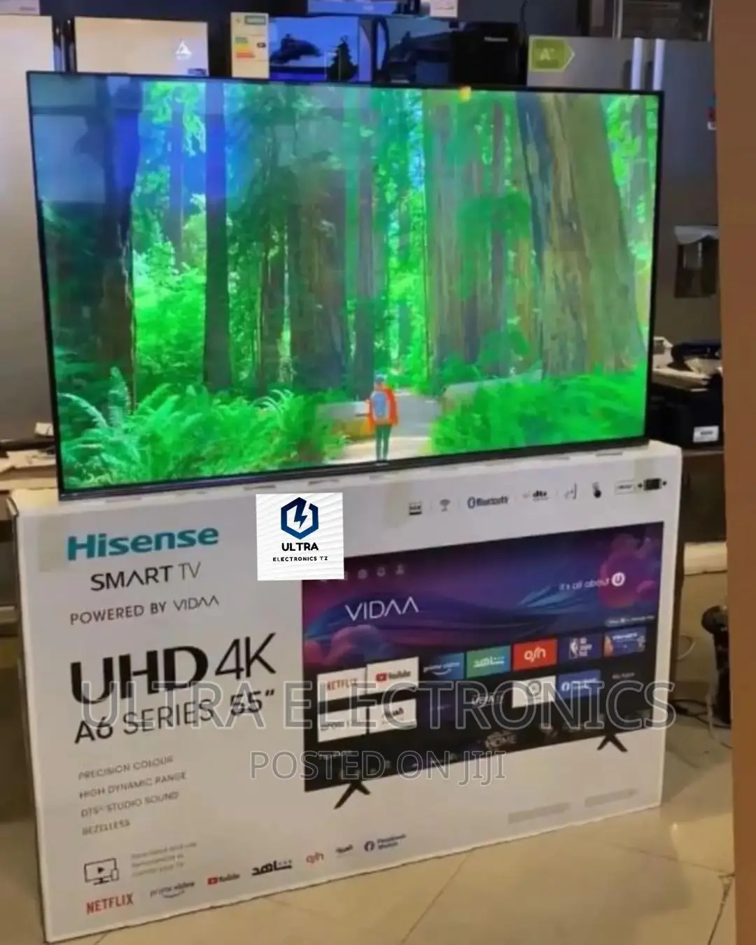 Hisense Smart UHD VIDAA Frameless TV Yenye Inchi 55