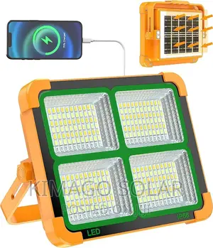 Taa Ya Solar 100w Inabebeka Inatumia Solar Na Pia Umeme