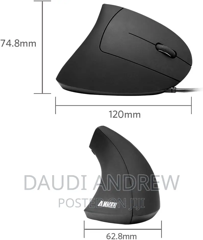 Anker Ergonomic Optical Usb Wired Vertical Mouse