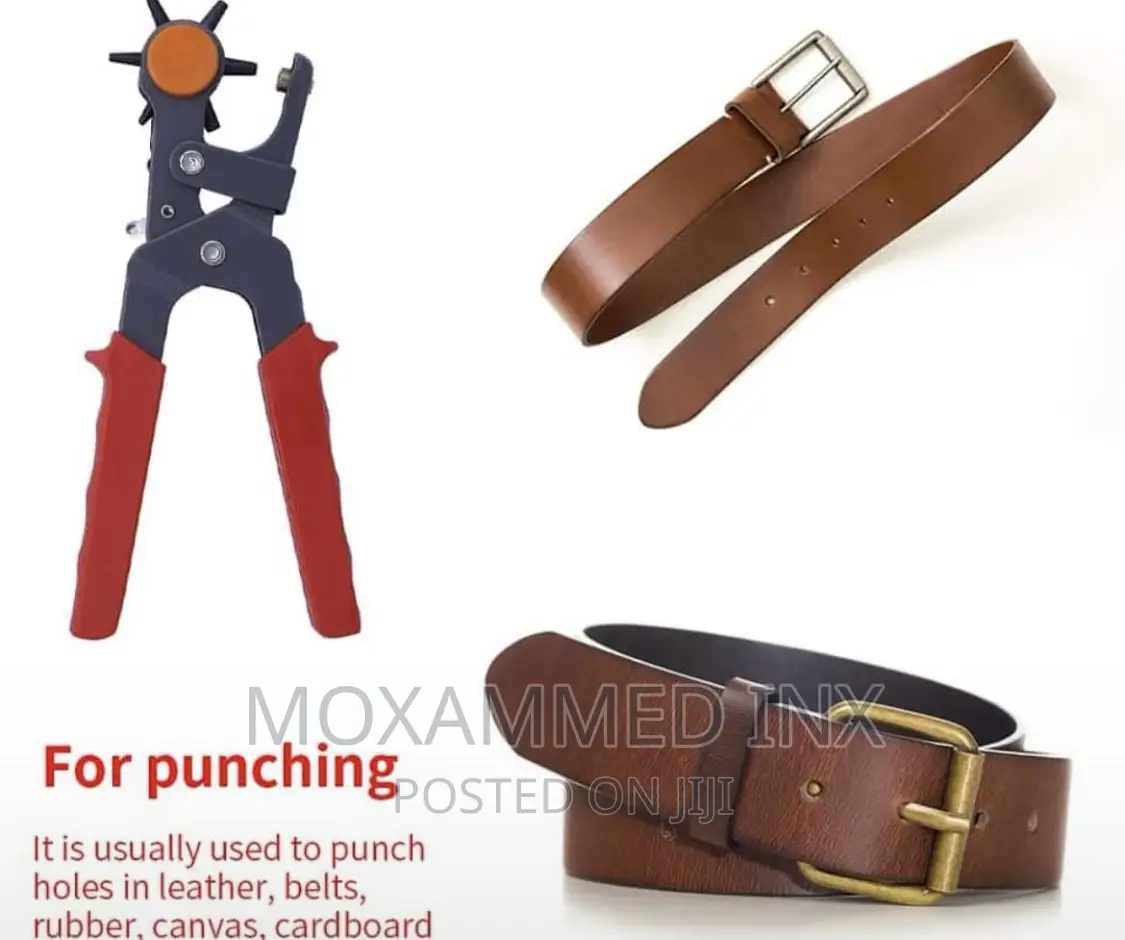 Leather Punch Plier Manual Belt Revolve Sewing Round Hole