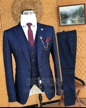 Dark Blue Men's Suits | Suti Za Kiume