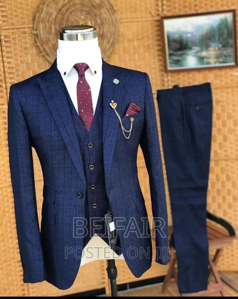 Dark Blue Men's Suits | Suti Za Kiume