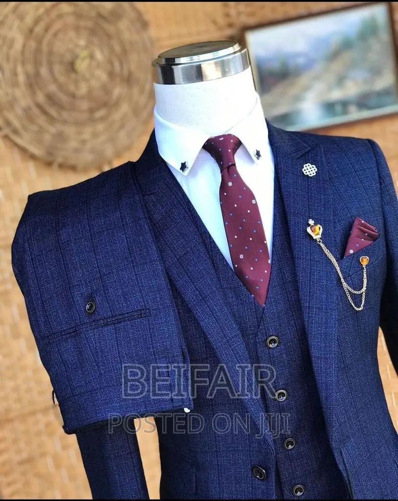 Dark Blue Men's Suits | Suti Za Kiume