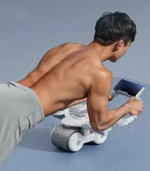 White Ab Wheel Roller With Auto-rebound Function