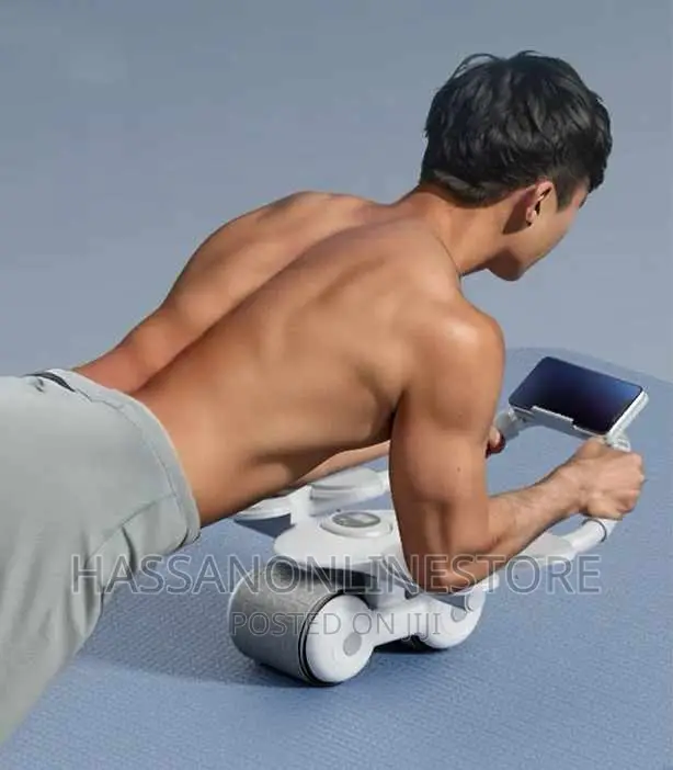 White Ab Wheel Roller With Auto-rebound Function
