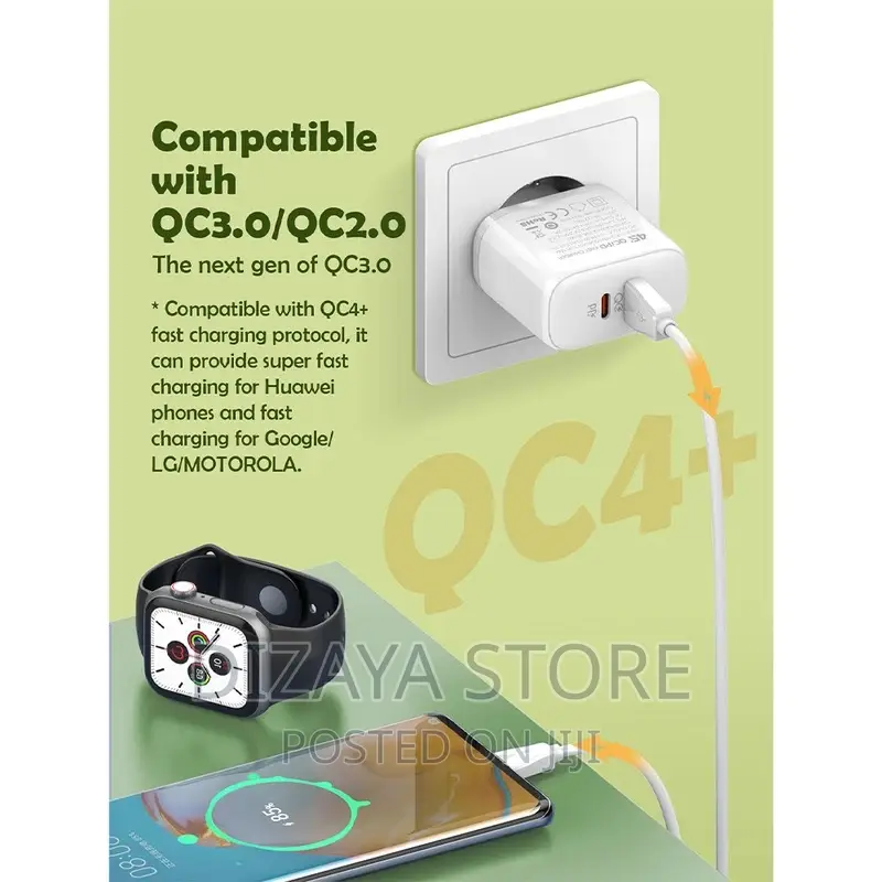 Fast Charger for Phones and Laptops 45W