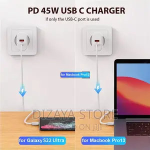 Fast Charger for Phones and Laptops 45W