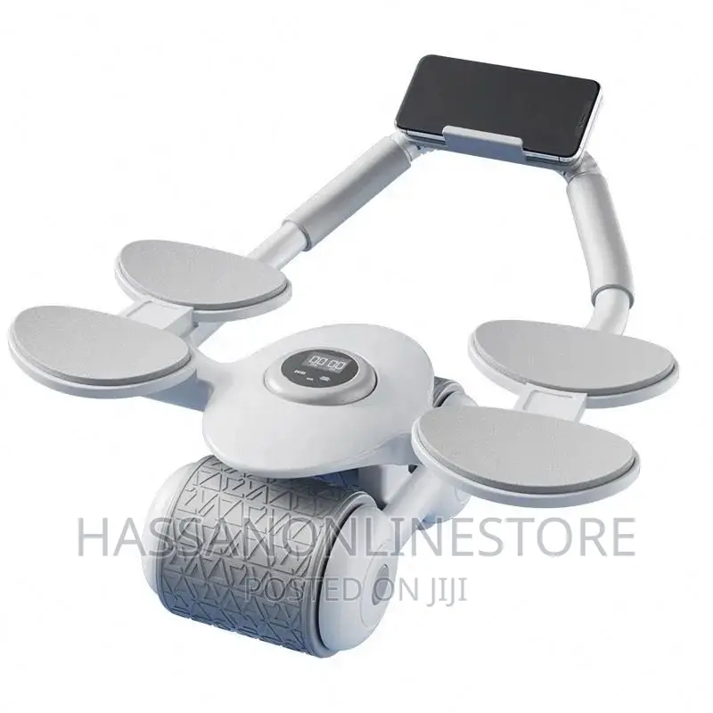 White Ab Wheel Roller With Auto-rebound Function