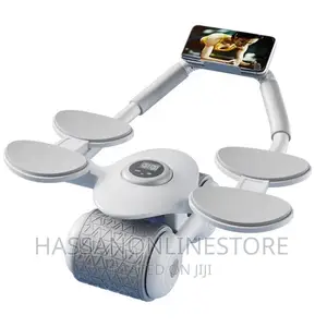 White Ab Wheel Roller With Auto-rebound Function