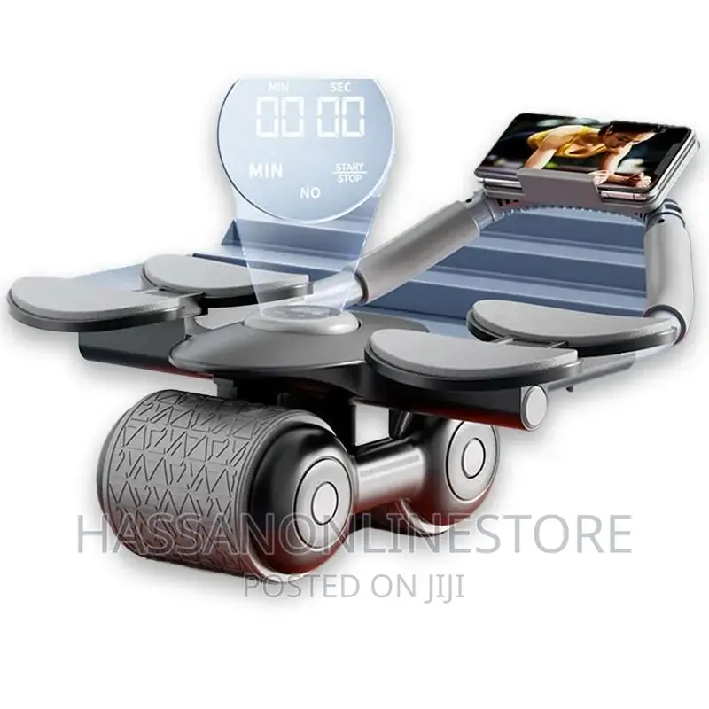 White Ab Wheel Roller With Auto-rebound Function
