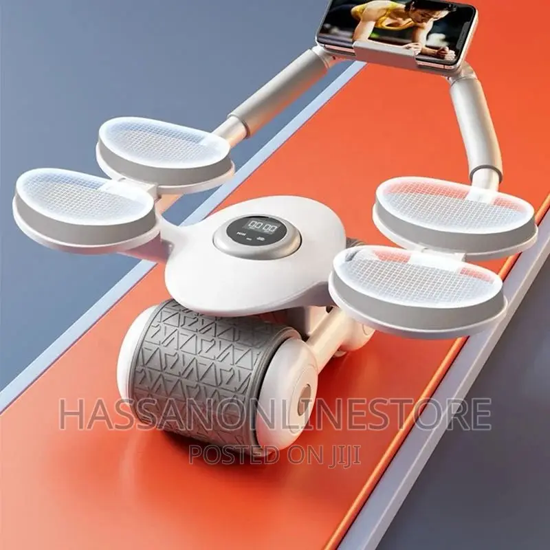 White Ab Wheel Roller With Auto-rebound Function