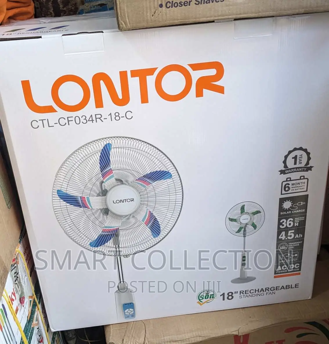 Lontor Rechargeable CF034R 18 Inch Remote Control Fan