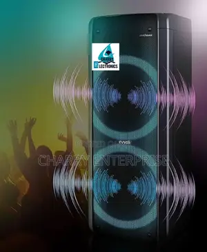 ORIGINAL Evvoli Portable Party Speaker80 Watts2 Mic