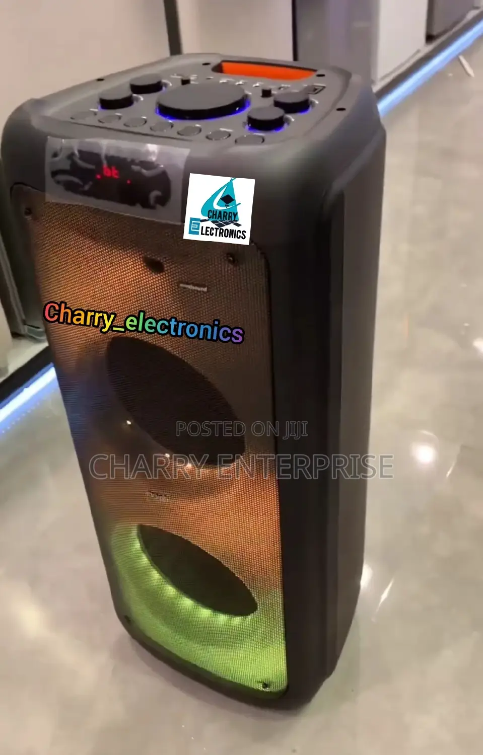 ORIGINAL Evvoli Portable Party Speaker80 Watts2 Mic