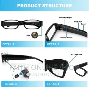 Smart Spy Glasses With Mini Camera 1080P
