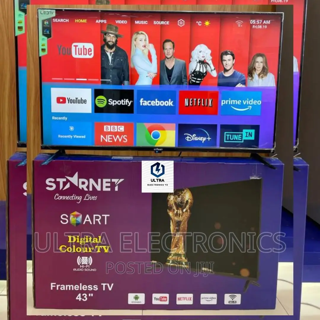 STARNET Smart Android Frameless TV Yenye Inchi 43 