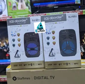 Aborder Portable Rechargeable Speaker System With Wired Mic