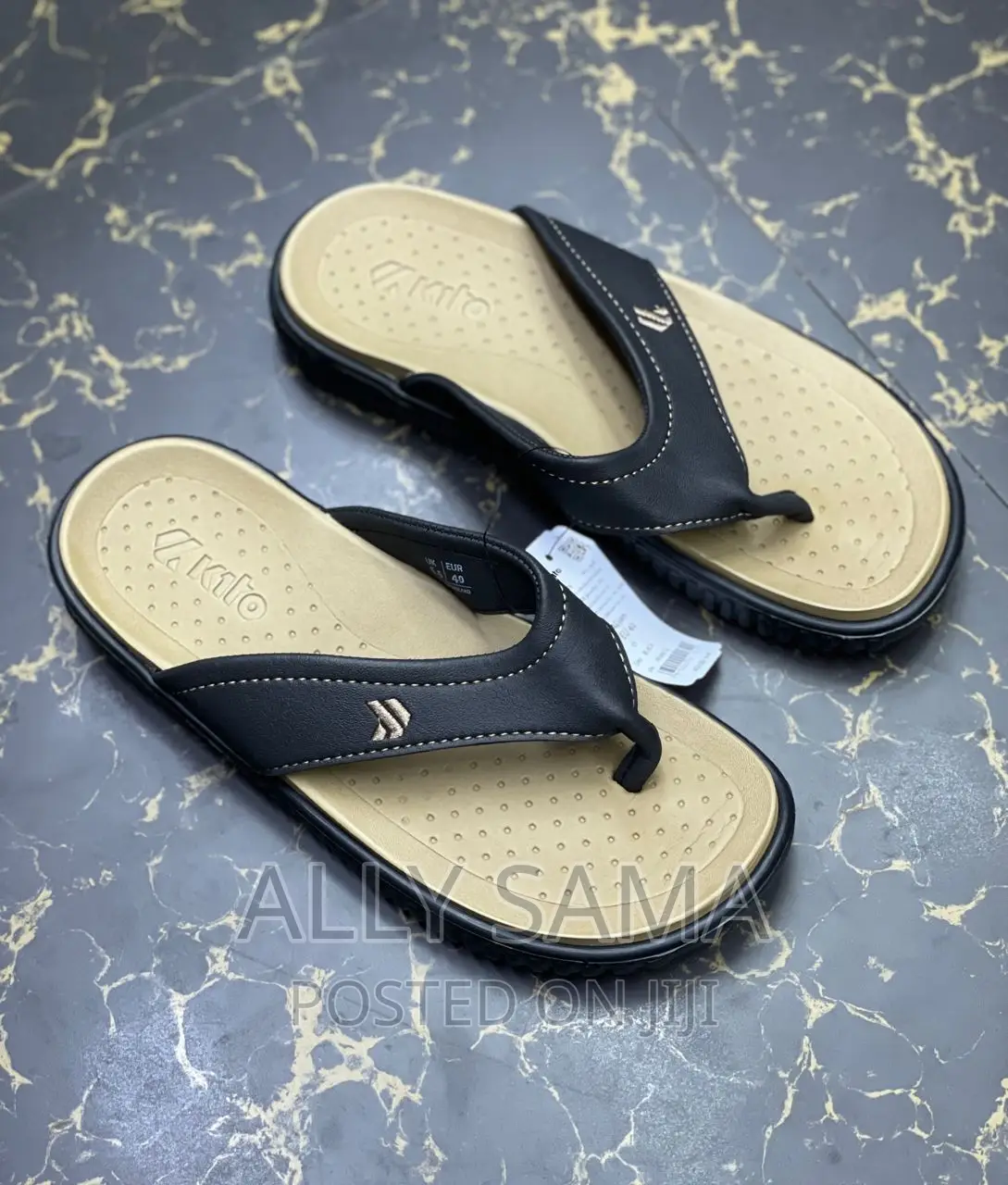 Sandals for Mens Black Brand KITTO