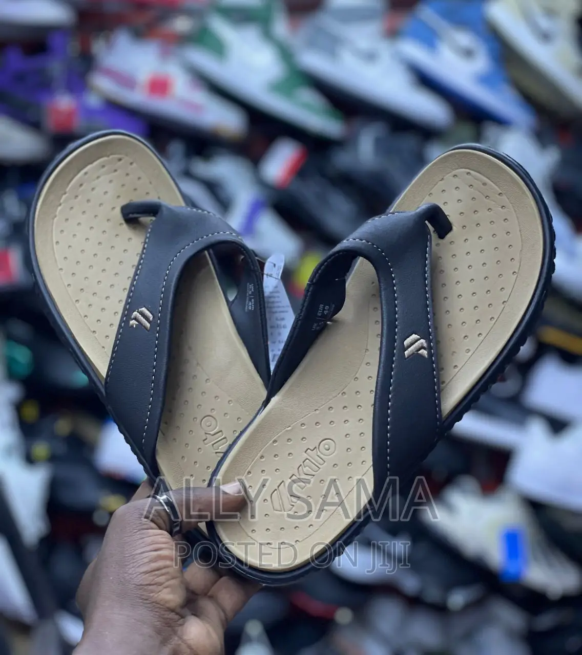 Sandals for Mens Black Brand KITTO