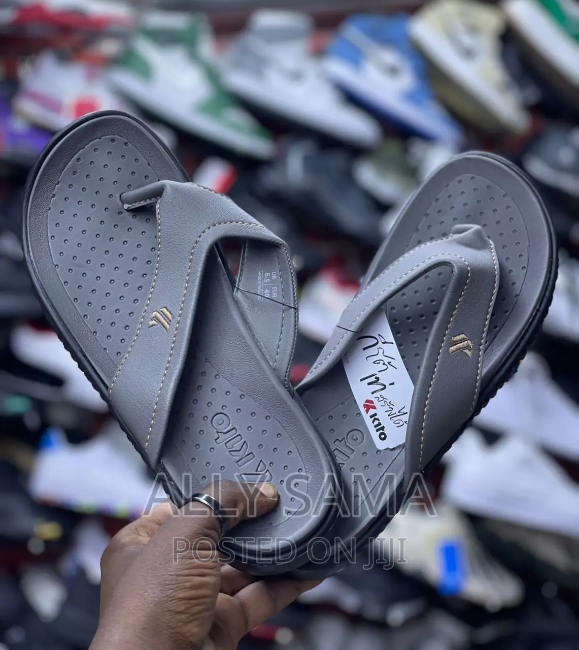 Sandals for Mens Gray Brand KITTO