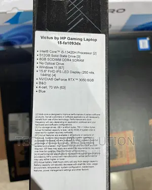 New Laptop HP Victus 15 16GB Intel Core I5 SSD 512GB