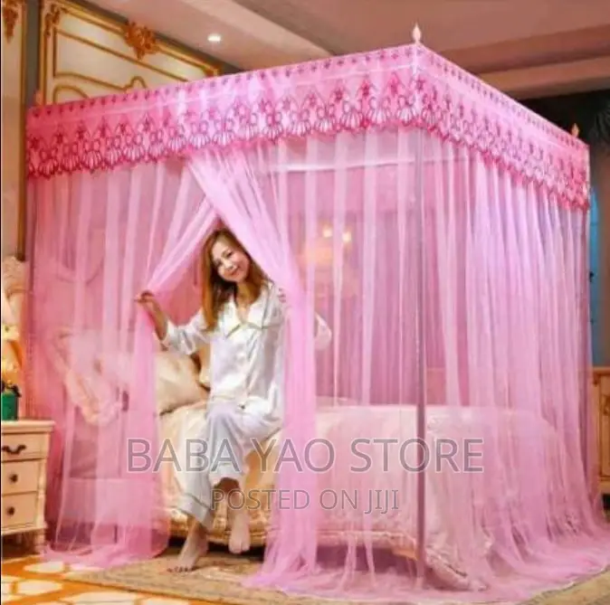 4 Corner Post Bed Canopy Mosquito Net/Full Queen King Size.