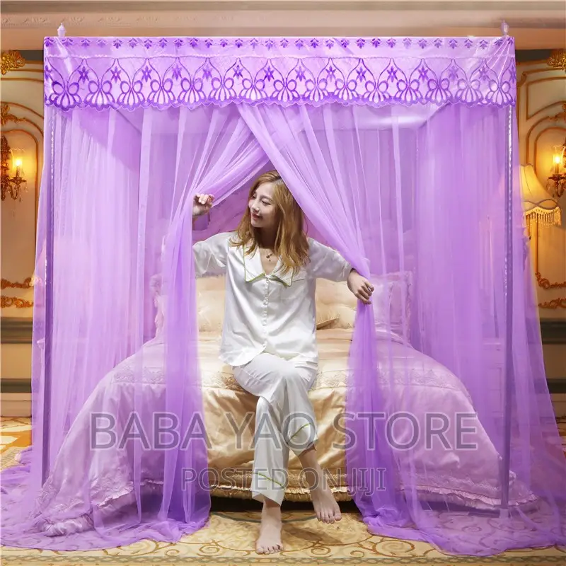 4 Corner Post Bed Canopy Mosquito Net/Full Queen King Size.
