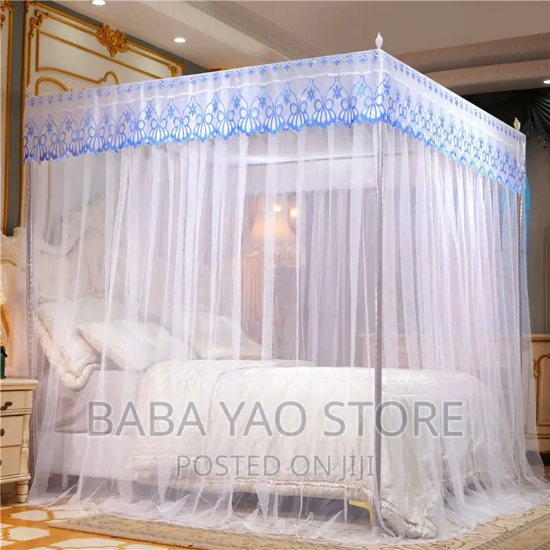 4 Corner Post Bed Canopy Mosquito Net/Full Queen King Size.